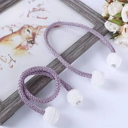 Curtain magnet buckle without punching creative versatile rope ties decoration modern simple straps 2pcs