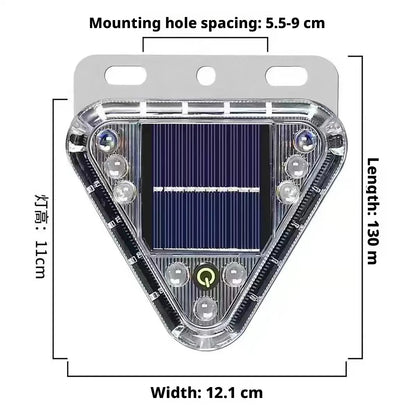 Solar Strobe Warning Light Anti-Collision Flashing Light Truck Night Display Wide for Cars Motorcycles Anti-Rear Collision Stop