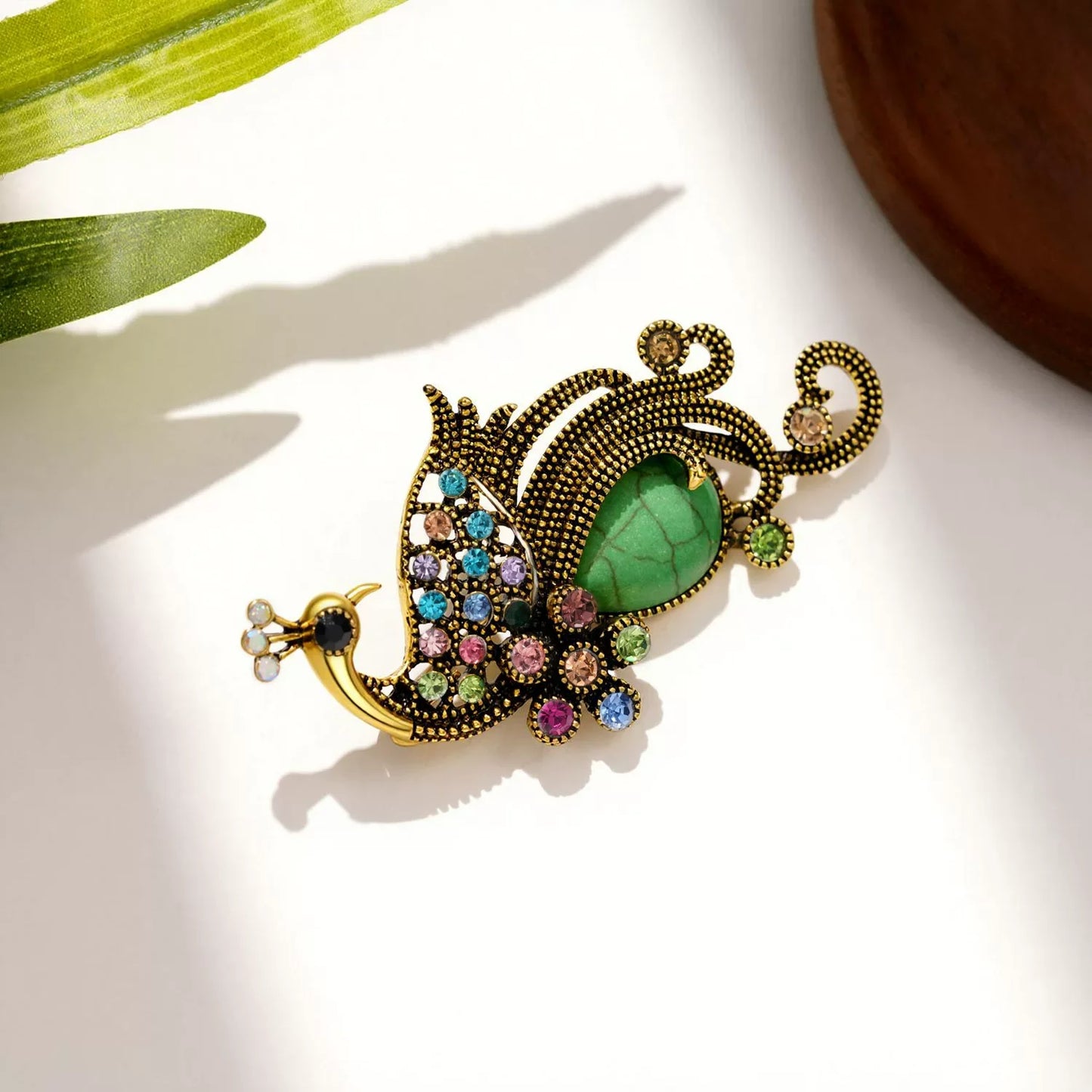 Rhinestone Peacock Brooch for Women Unisex Animal Pins Party Backpack Gifts Jewelry Accessories