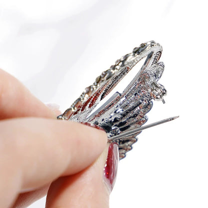 Dark Wing Brooch Personalized Suit Angel Wings Accessory Men's Fashion High-end Inlaid Rhinestones Brooch Chest Flower Jewelry