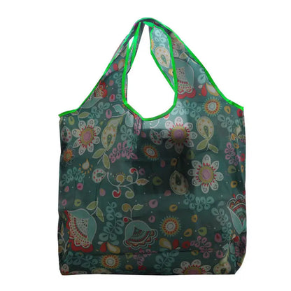Shopping Bags Fashion Portable Various Prints and Large Capacity Convenient Nylon Easy to Fold Package Travel Essential