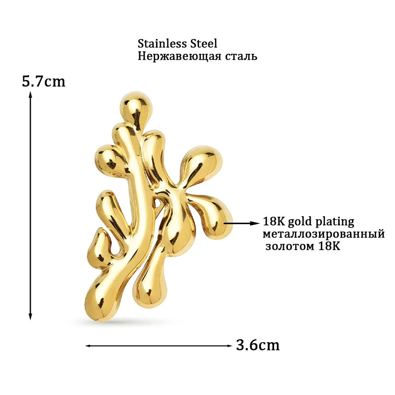 Wuli&baby Stainless Steel Viable Sperm Brooches For Women Unisex 2-color Art Design Sperms Party Causal Clothes Pins Gifts