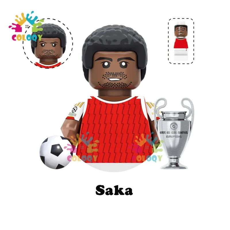 Kids Toys Football Stars Building Blocks Sport Player Mini Action Figures Toys For Boys Christmas Gifts
