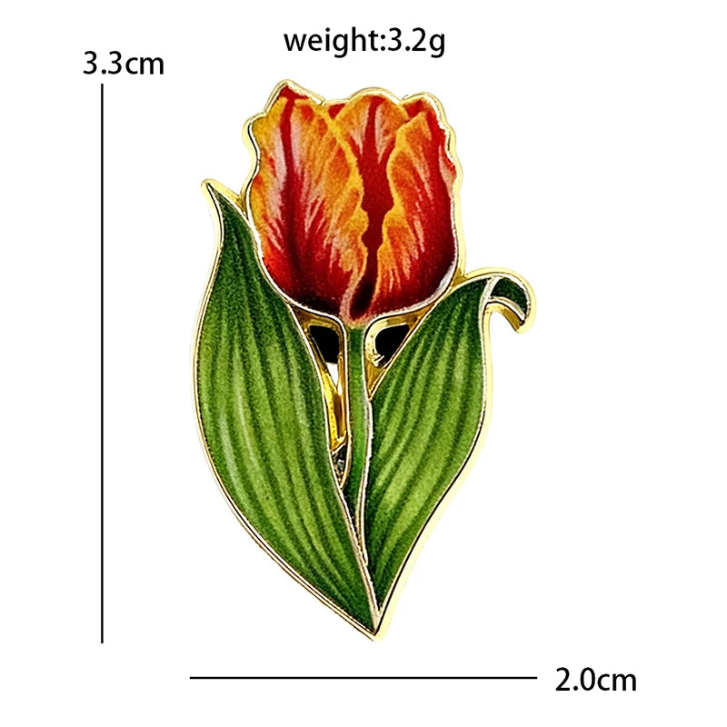 AniPins Cute Flower Pins 7-design Enamel Orchid Lilac Flower Metal Brooch Pin On Backpack Clothes Lapel Badge Friends Gifts