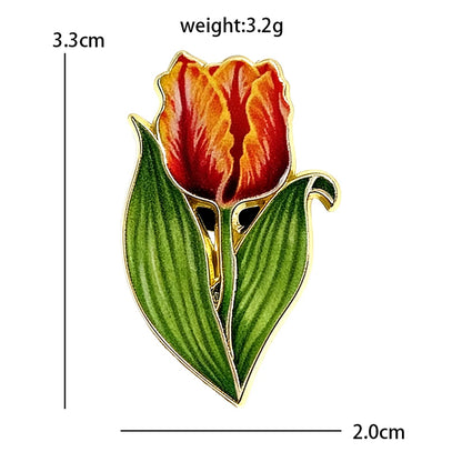 AniPins Cute Flower Pins 7-design Enamel Orchid Lilac Flower Metal Brooch Pin On Backpack Clothes Lapel Badge Friends Gifts