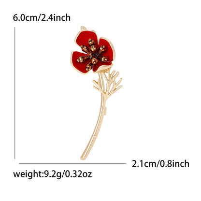 Fashion Enamel Flower Brooches for Women Unisex Plant Pins Office Casual Party Friend New Gifts Jewelry Accessories Decoration