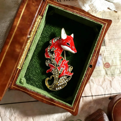 Baroque Luxury Fox Animal-Themed Brooches for Men and Women, Jewelry, Fashion Accessories, and Party Gifts