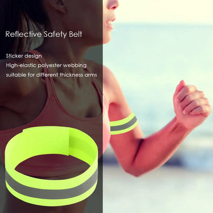 1PCS Running Reflective Arm Band for Wrist Ankle Leg Safety Reflector Tape Night Walking Cycling Led Bracelet Strap High Visibil