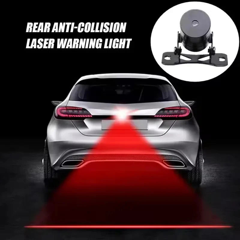 1-6Set Car Auto LED Laser Fog Light Vehicle Anti-Collision Taillight Brake Warning Lamp Anti-Collision Car End Rear Tail Fog