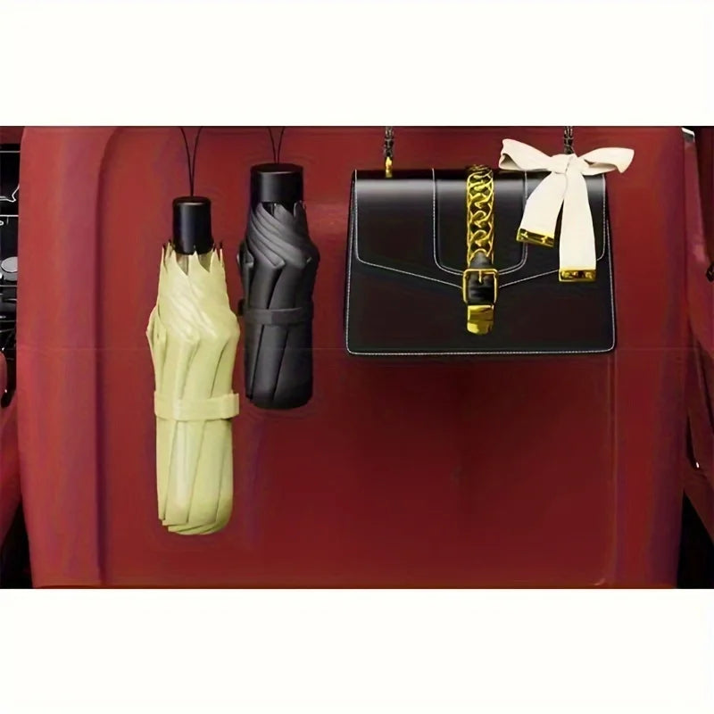 1/2Multifunctional car storage rack with hooks、Cup holder and storage box - Durable and sturdyPPMaterial，Suitable for seat back