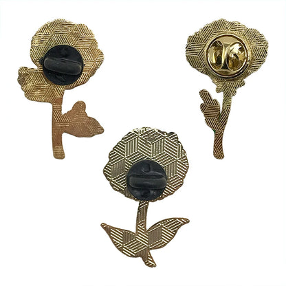 AniPins Cute Flower Pins 7-design Enamel Orchid Lilac Flower Metal Brooch Pin On Backpack Clothes Lapel Badge Friends Gifts