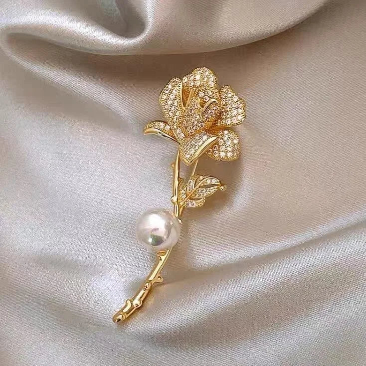 Shining Red Heart Brooches For Women Unisex Rhinestone Love Party Office Brooch Pins Gifts