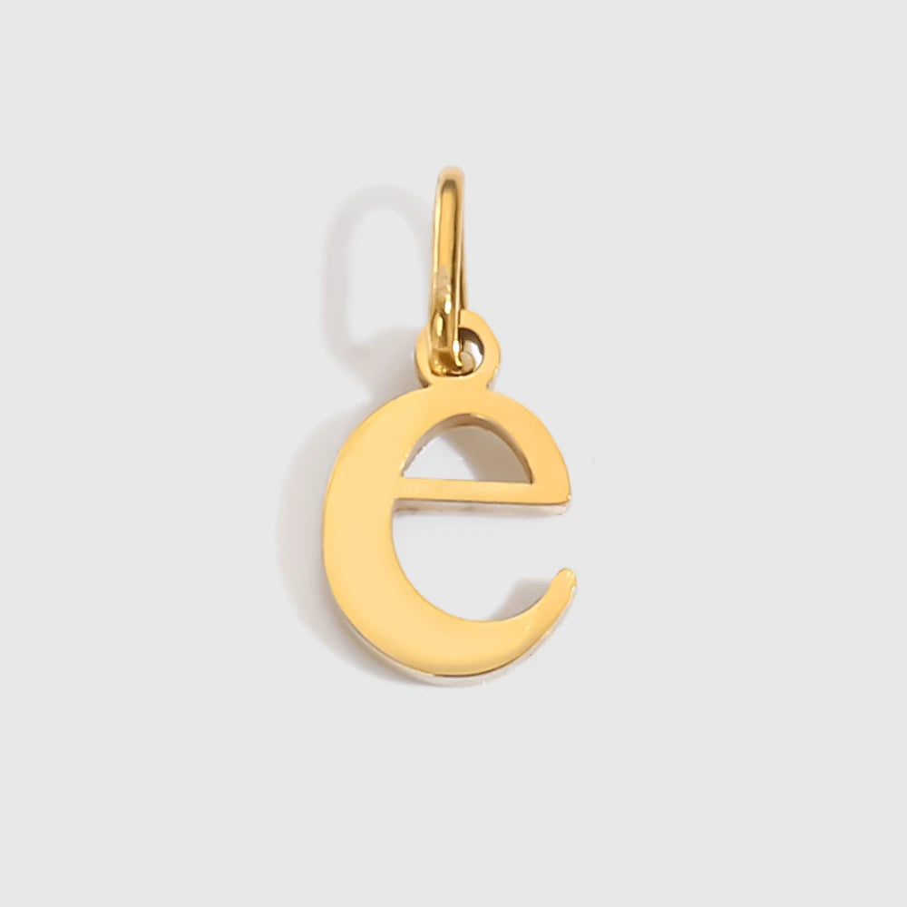 eManco Stainless Steel Cut 26 Letters Charm DIY Women's Necklace Bracelet Jewelry Making Factory Direct Sales
