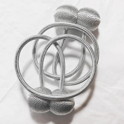2pcs curtain tiebacks, a pair set, magnetic ropes, light luxury magnetic curtain buckles.