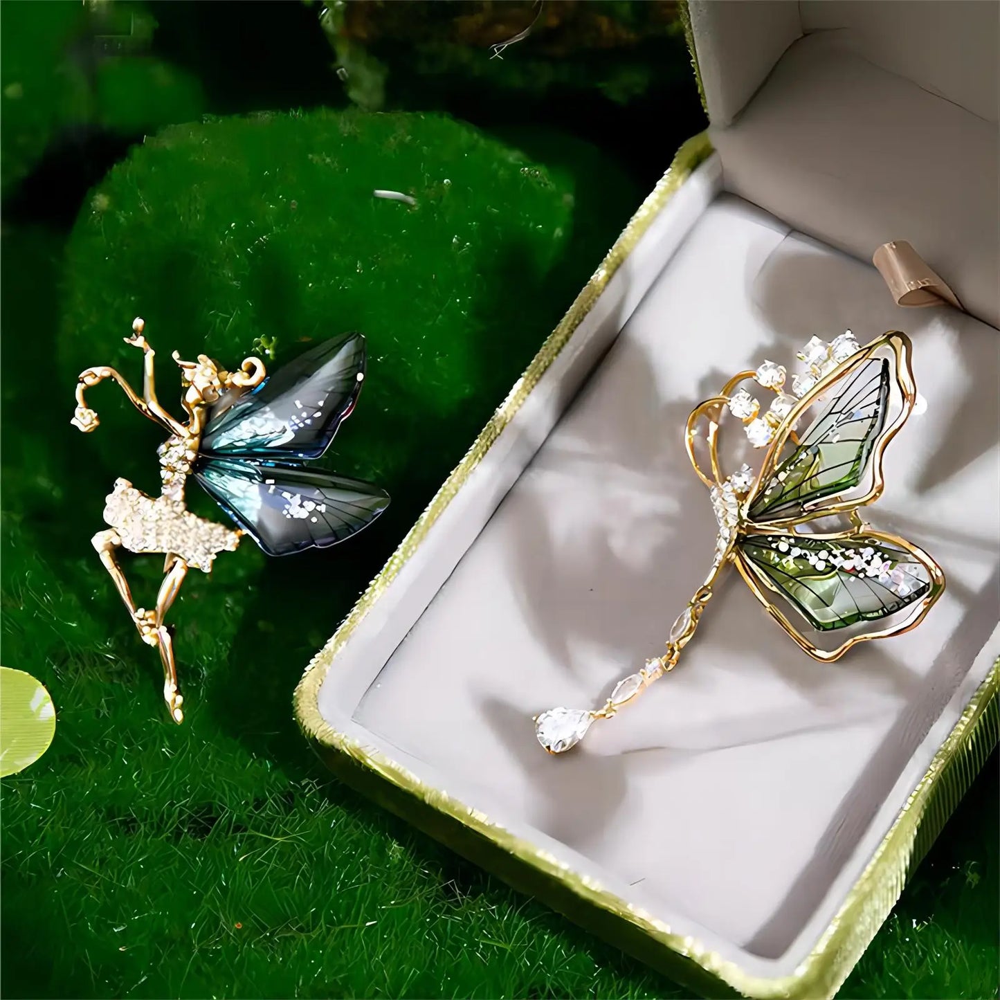 Multicolour Trendy Acrylic Brooches Faery Elf Butterfly Dragonfly For Women Fashion Insect Jewelry For Birthday Party Daily
