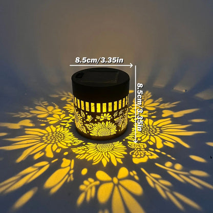Solar Mandala Sunflower Projector Wall Light Outdoor Garden Decoration Landscape Light for Patio Garden Estate Porch Courtyard
