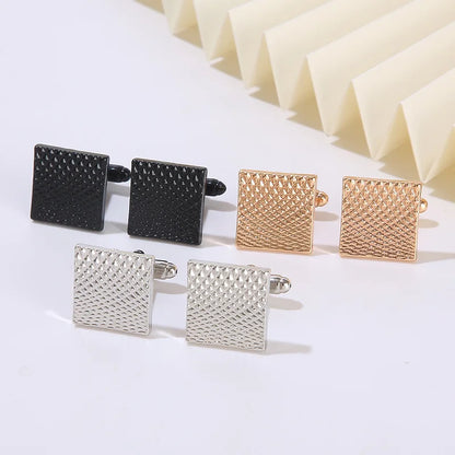 Luxury Quality Men's Cufflinks Classic Geometric Square Metal Sleeve Nails Fashion Cuff Buttons for Clothes Man Wedding Jewelry