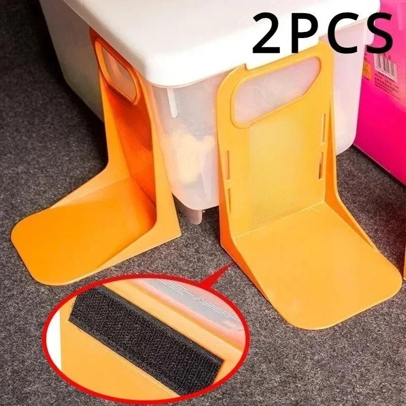 2pc Car Back Auto Trunk Fixed Rack Holder Stand Shake-proof Organizer Fence Storage Holder Adjustable Distance Storage Box Fixer