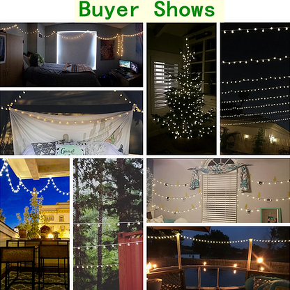 LED String Fairy Ball Lights USB/Battery Box Outdoor Ball Chain Lights Garland Lights Party Home Wedding Garden Christmas Decor