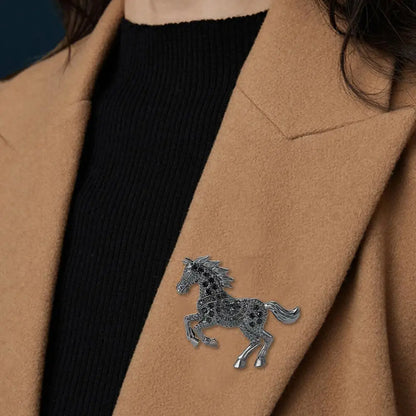High-End Horse Year Brooch Cute Fun Steed Collar Pin Chinese Style Light Luxury Creative Accessory