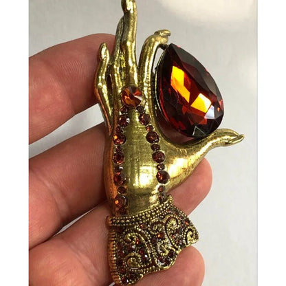 Vintage Style Crystal Brooch Halloween pins Shawl Pin