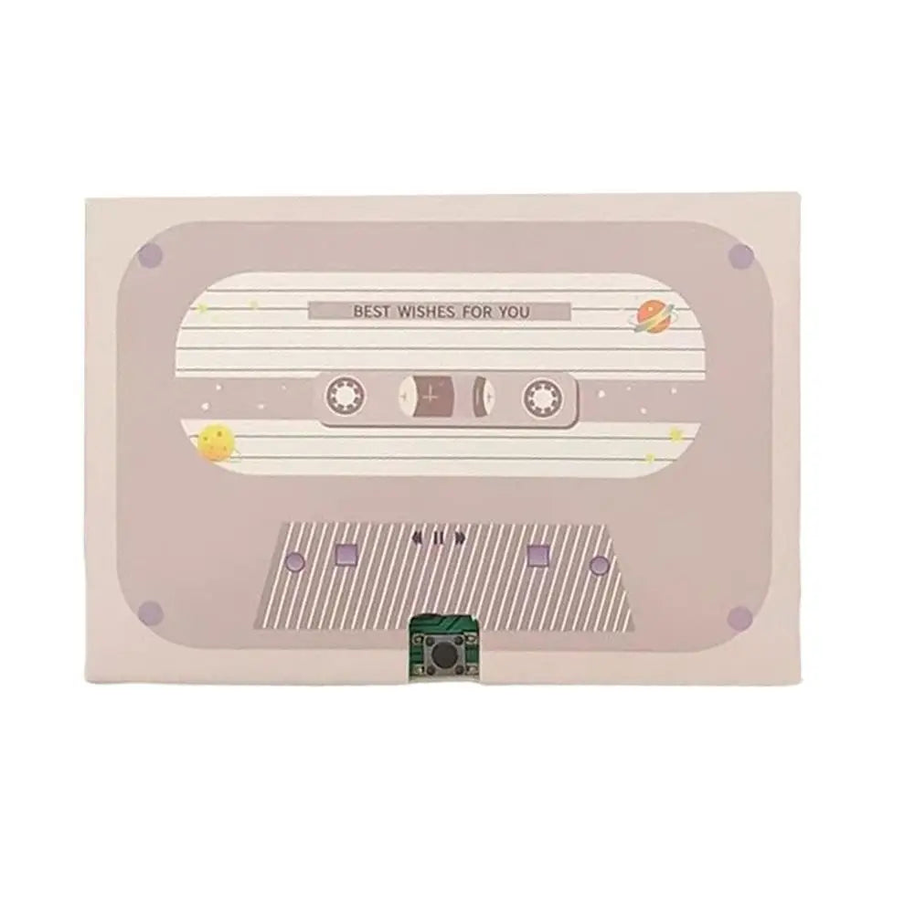 Voice Recordable Greeting Card 60 Seconds Recording Time Message Recorder Cassette Recording Voice Tape Greeting Card