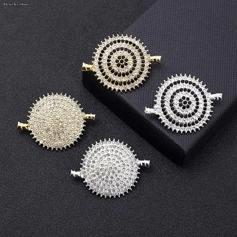 1pc Luxury New Tulip Flower Brooch Elegant Design Sense Rose White Stone Jewelry Collar Pin Jewelry