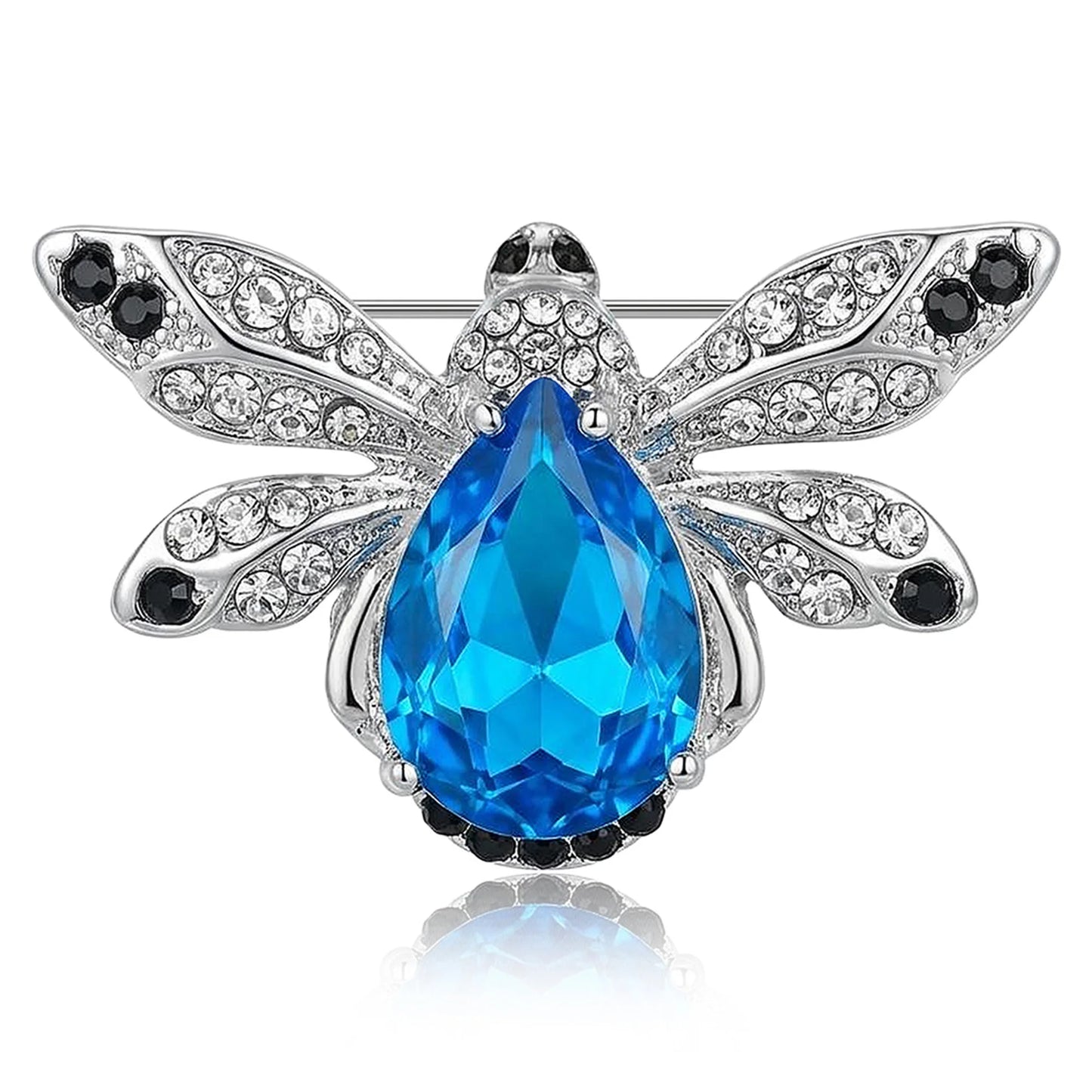 Beaut&Berry Luxury Crystal Bee Brooches for Women Unisex Insect Pins Casual Party Jewelry Accessories Gifts Decoration