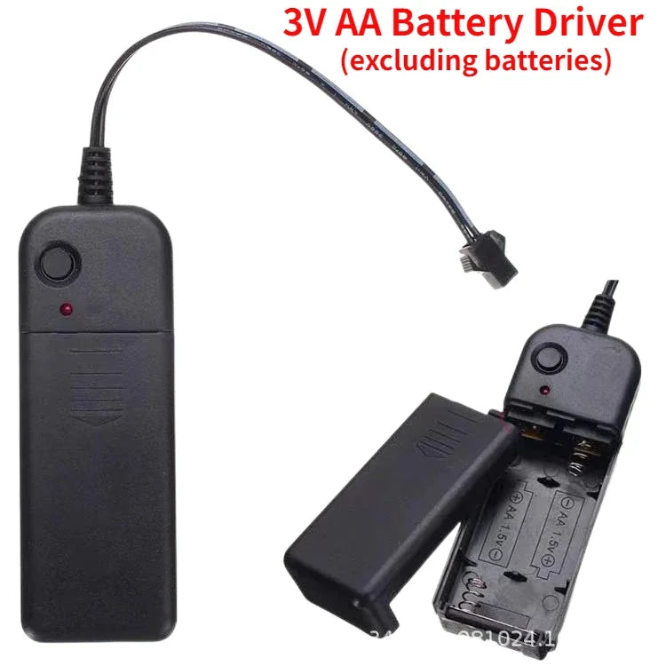 1M/3m/5M LED Neon Light USB Flexible EL Wire Rope Tube Waterproof LED Strip Tape for Holiday Dance Party Decor Light 3V 5V 12V