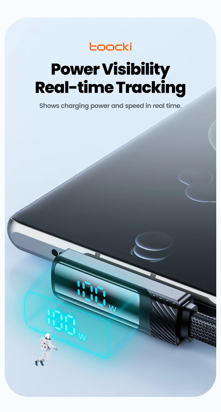 Toocki 90 Degree USB C Cable 6A Fast Charging Elbow Type C Cable for Huawei P40 Realme Samsung S20 Digital Display Data Cable