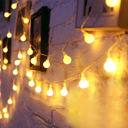LED String Fairy Ball Lights USB/Battery Box Outdoor Ball Chain Lights Garland Lights Party Home Wedding Garden Christmas Decor
