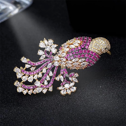 Creative Bird Brooch Leisure Brooch Lady Luxury Jewelry Gold-plated  Animal Brooch Coat Scarf Brooch