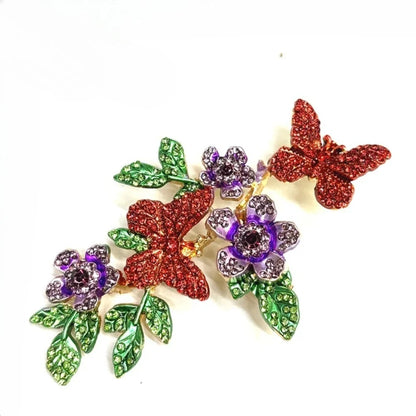 Baroque Luxury Butterfly Flower Design Brooch for Men and Women, Jewelry Accessories, Wedding, Holiday, and Party Gift