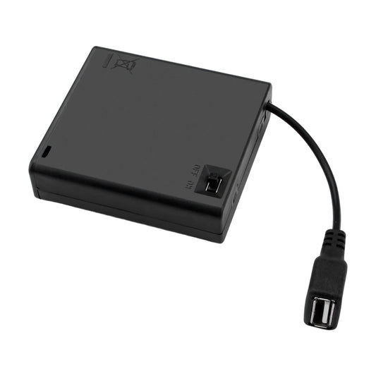 Portable Mini 3 4 x AA Battery Holder Storage Box Case USB Power Supply Battery Box For LED Strip Light 4.5V 6V Battery Holder
