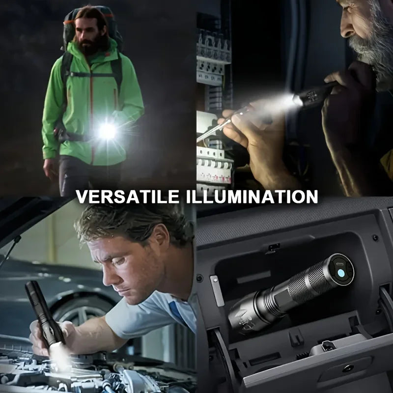 High Power T6 LED Flashlights Camping Torch 5 Light Modes Zoom Light Aluminum Alloys Waterproof Material External 18650 Battery
