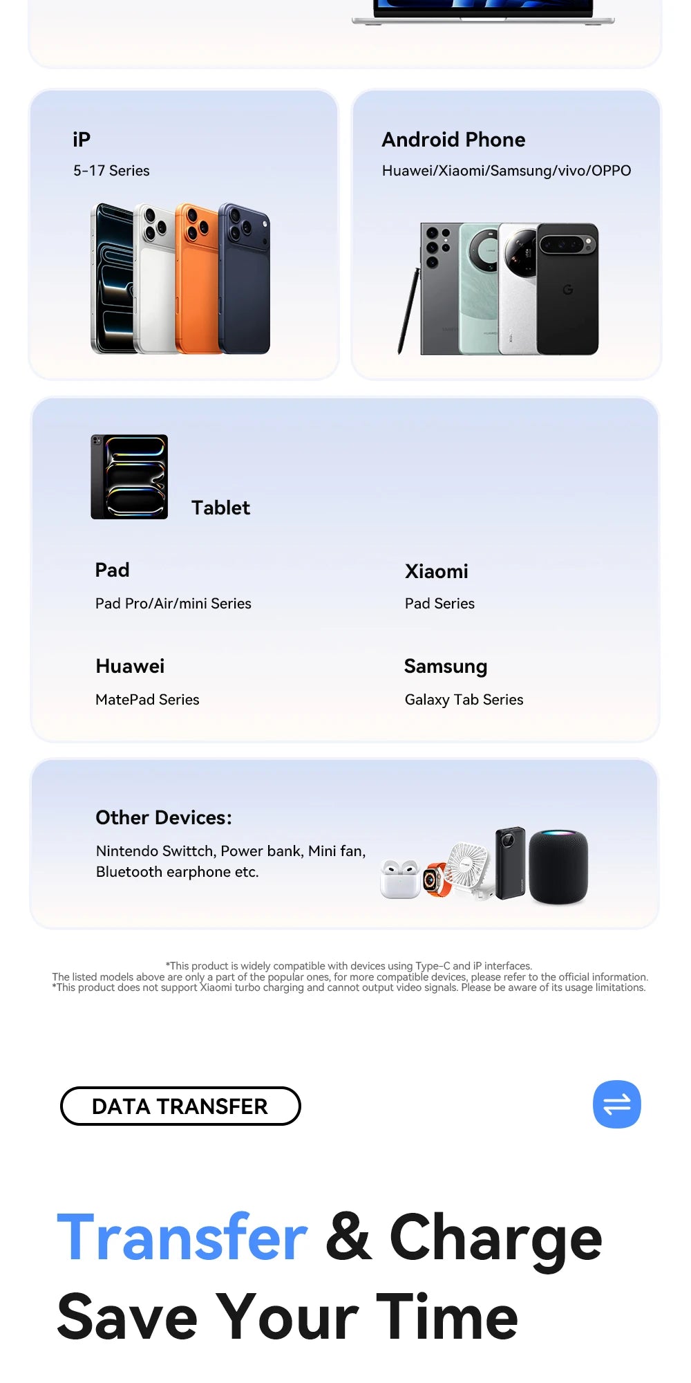 Essager 240W 4-in-1 Fast Charging Cable for iPhone17 16 15 Pro Max Macbook iPad Xiaomi Samsung Macbook USB Type C To USB C Cable