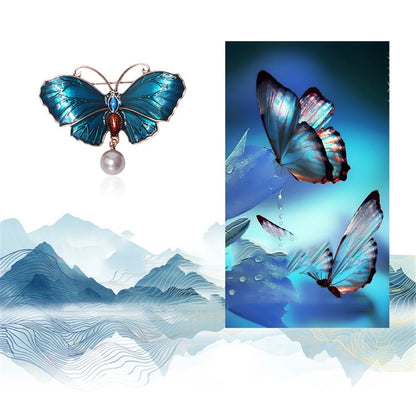 Classic Rhinestone Butterfly Brooches For Women Vintage Beauty Casual Brooch Pins Clothing Accessories Party Wedding Gifts