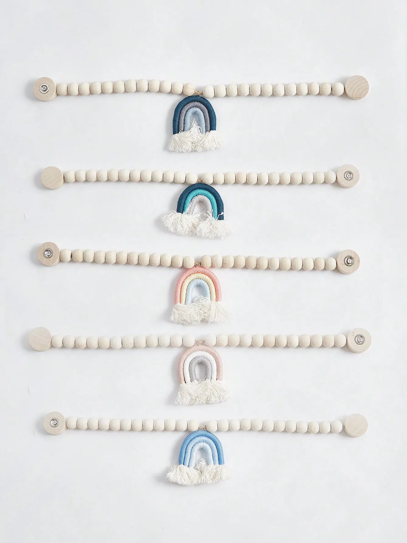 Magnetic Rainbow Curtains Magnetic Clasp Wooden Bead Backing Curtain Decoration Applicable Curtains Bedroom Kitchen Curtains