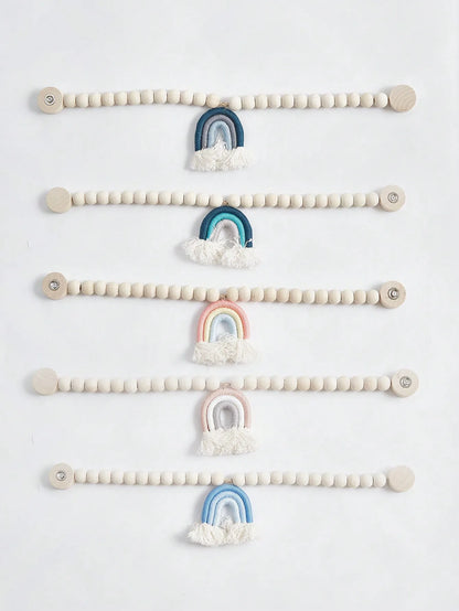 Magnetic Rainbow Curtains Magnetic Clasp Wooden Bead Backing Curtain Decoration Applicable Curtains Bedroom Kitchen Curtains