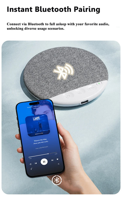 Lenovo Mini Sleeping Bluetooth Speaker Nature Sound White Noise Soundbar Wireless MP3 Music Player Thin Timed Shutdown Audio Pla