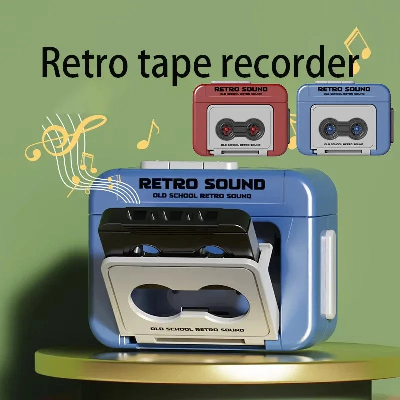 1Pcs Retro Recorder Keychain 15S Recorder Cassette Tape Keyring Student Bag Pendant Couple Friends Gift