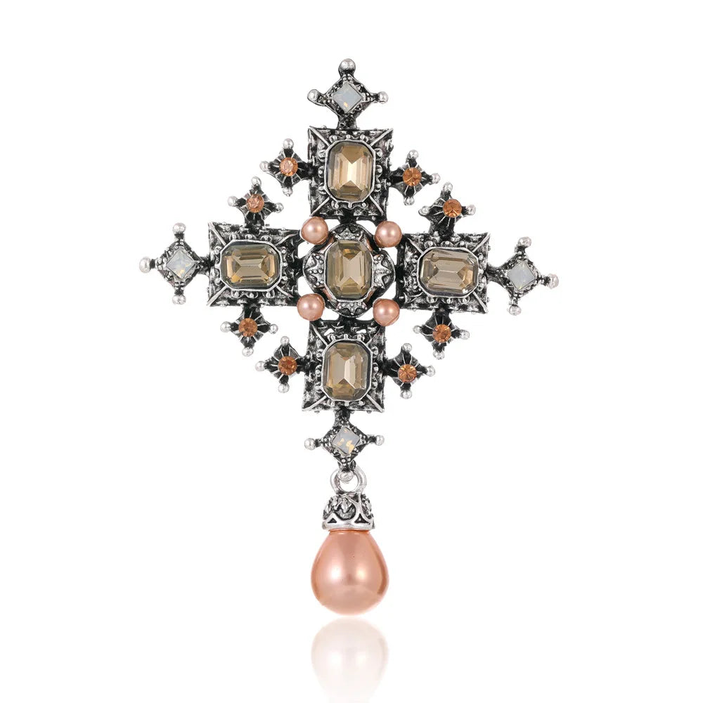 High fashion pins court vintage crystal brooch fashion pendant wedding women's brooch pin jewelry gifts