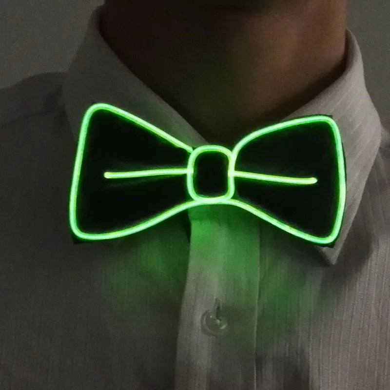 glowing Men's LED suspenders and luminous Bow Tie Adjustable Elastic Flashing Led Clothing for nightclub Party supplies