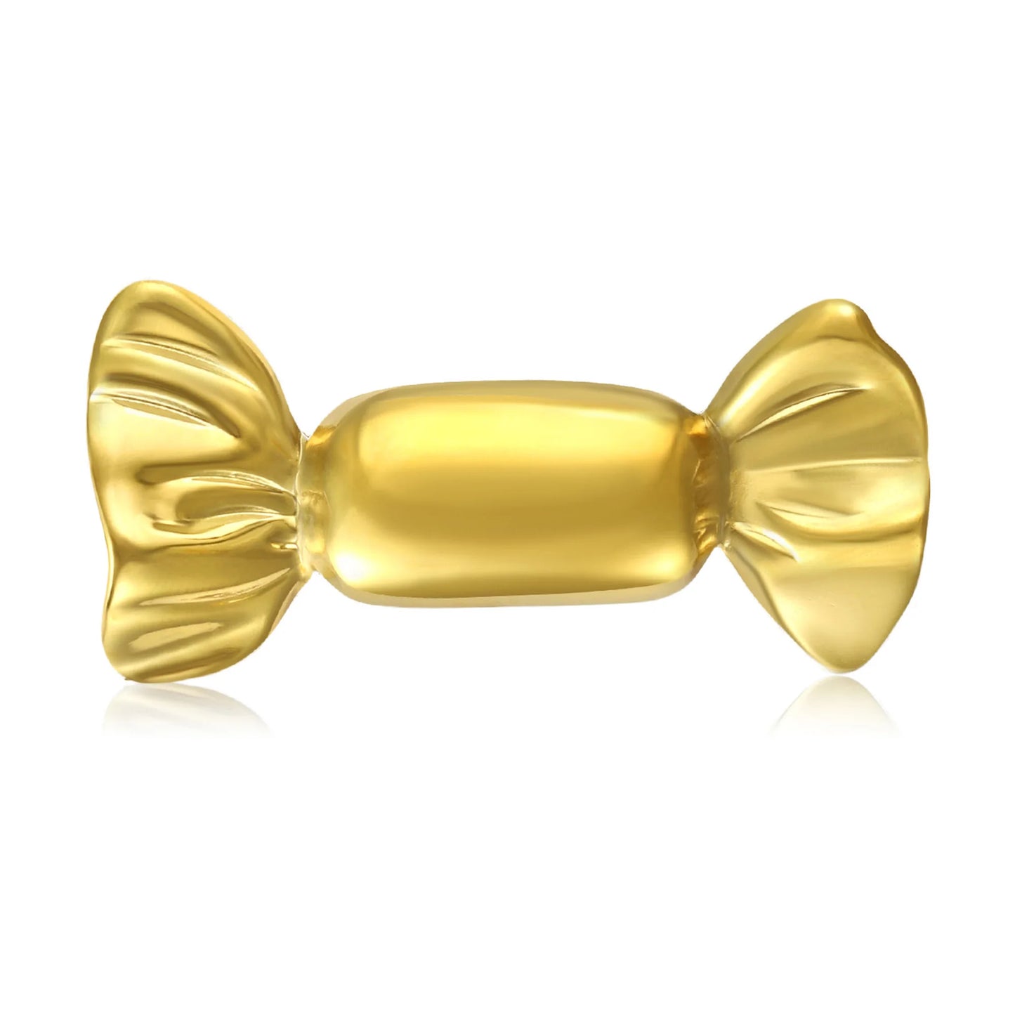 Beaut&Berry Trendy Glossy Stainless Steel Candy Brooches for Women Unisex Creative Pins Casual Party Jewelry Accessories Gifts