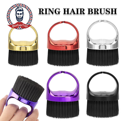 Ring Neck Duster Barber Remove Loose Hair Brush Hair Cutting Brush Soft Hair Cleaning Brush Hairdressing Tools