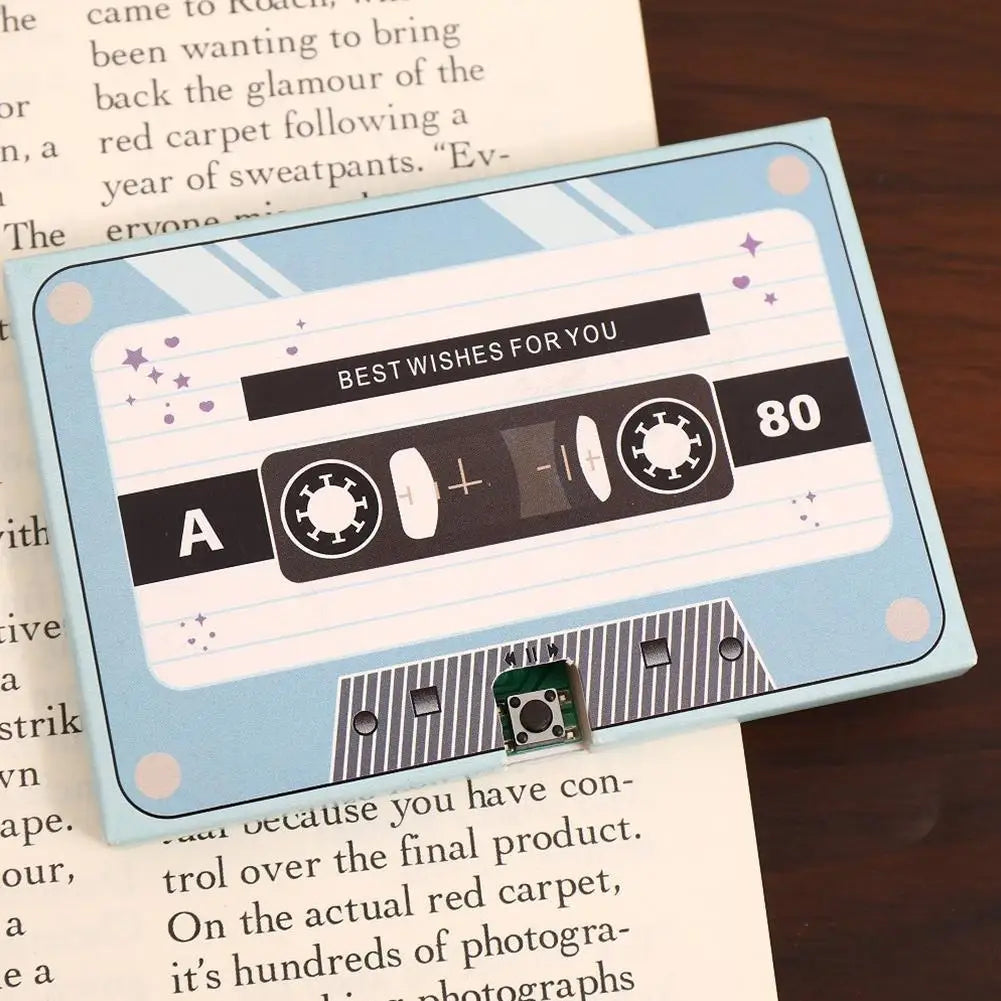 Voice Recordable Greeting Card 60 Seconds Recording Time Message Recorder Cassette Recording Voice Tape Greeting Card