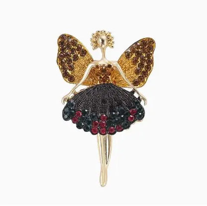Fashionable and cute angel brooch with full diamond alloy clip