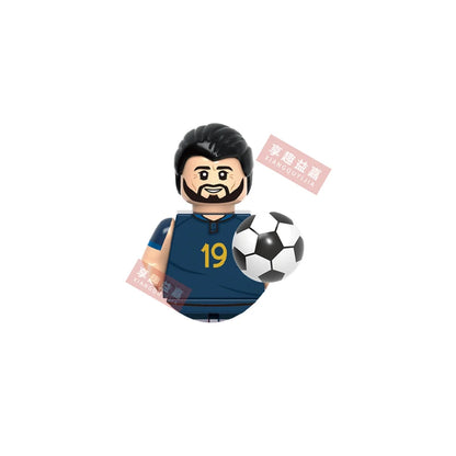 2026 NEW World Famous Football Players Figurine Messi Ronaldo Neymar Lewandowski Mini Action Building Block Model Toy Kids Gifts