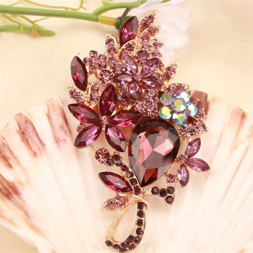 Baroque Luxury Openwork Floral Design Brooch for Men and Women, JewelryAccessories, Wedding,Holiday,Party, Couple's SurpriseGift