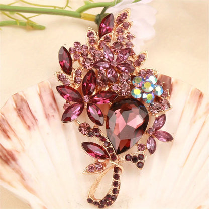 Baroque Luxury Openwork Floral Design Brooch for Men and Women, JewelryAccessories, Wedding,Holiday,Party, Couple's SurpriseGift